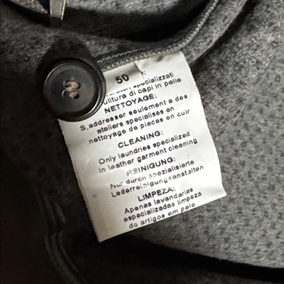 D'amico Fodera Men's Jacket Size 50 100% pelle cuir leather